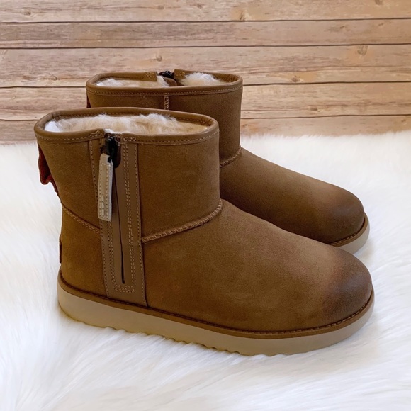 UGG Other - UGG Classic Mini Zip Waterproof Chestnut Boots